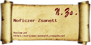 Noficzer Zsanett névjegykártya